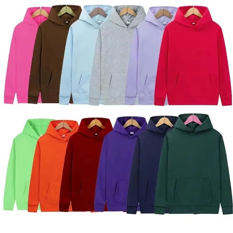 Streetwear Brand Hoodies - เสื้อฮู้ดดี้แฟชั่นผู้ชายผู้หญิง สีพื้น แดง ดำ เทา ชมพู