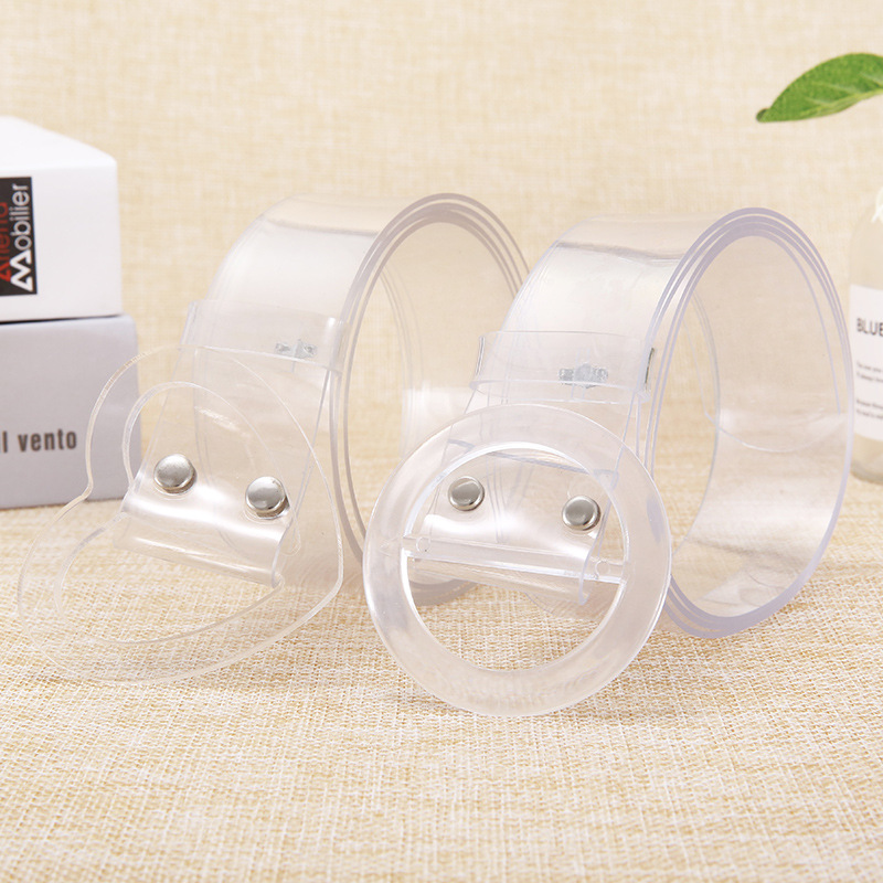 Off White Belt - ใหม่พลาสติกใสสี PVC วัสดุเข็มขัดผู้หญิงแฟชั่น All-Match Casual แฟชั่นเข็มขัด