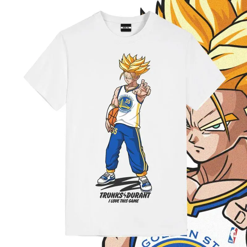 Streetwear Brand Collaborations - ฤดูร้อนดราก้อนบอล คอลแลบอเรชั่นเสื้อยืดผู้ชายเด็กซุปเปอร์ไซย่า โกคูอะนิเมะบาสเกตบอลกีฬาแขนสั้นแบรนด์สตรีทแวร์ท็อปส์