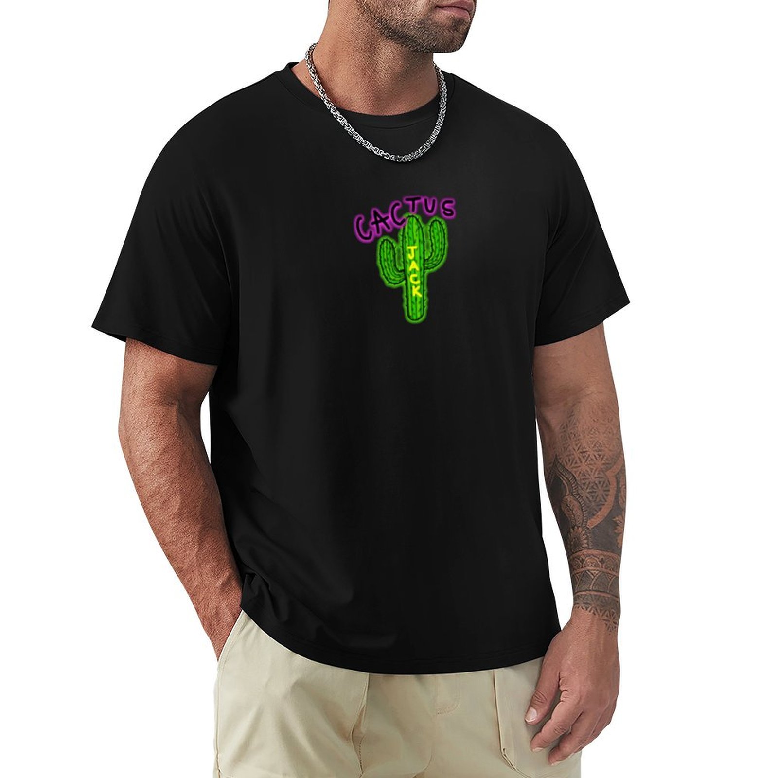 Cactus Jack Tee - เสื้อยืด CACTUS JACK แฟชั่นลำลองแขนสั้น