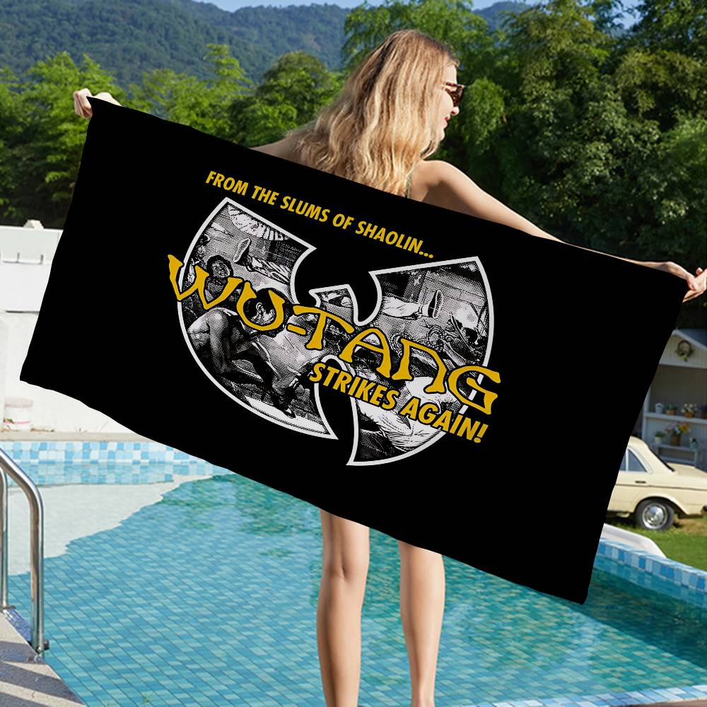Fear Of God Essential - WU-TANG-CLAN HIP-HOP ผ้าขนหนูชายหาดพิมพ์ลายไมโครไฟเบอร์ปีนเขาโยคะชายหาดว่ายน้ำวิ่งผ้าขนหนูนุ่มดูดซับ