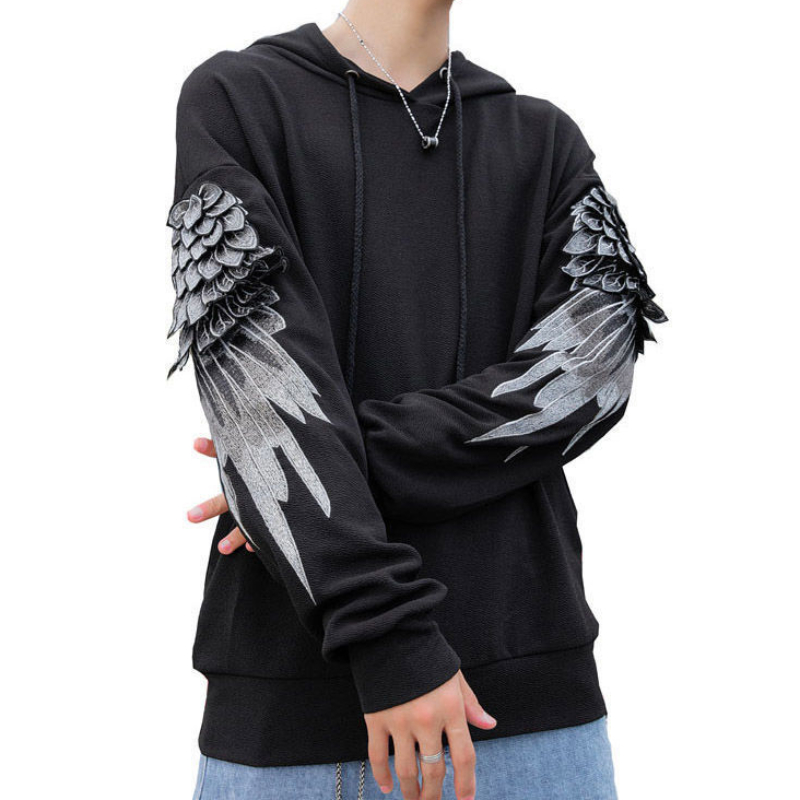 Streetwear Brand Hoodies - เสื้อสเวตเตอร์สำหรับผู้ชายเสื้อมีฮู้ดปักลายแนวสตรีทเสื้อมีฮู้ดฮิปฮอปเสื้อออกกำลังกายสีขาวหรูหราไม่มียี่ห้อฤดูใบไม้ร่วงราคาถูก