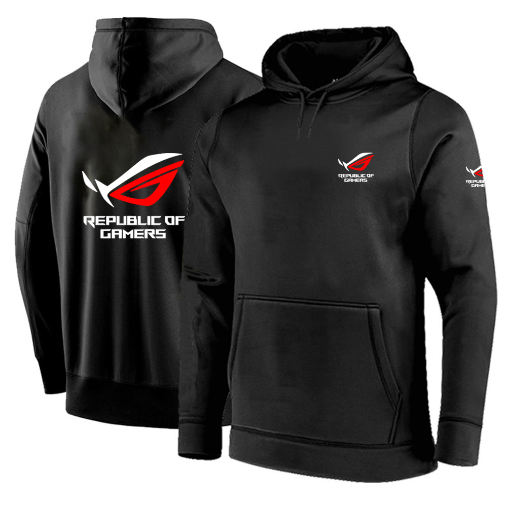 Streetwear Brand Hoodies - เสื้อฮู้ดผู้ชายสำหรับนักเล่นเกม ROG เสื้อวอร์มแฟชั่นสตรีทแวร์เสื้อสวมหัวแบบหลวมระบายอากาศได้ดีแบรนด์ท็อปส์