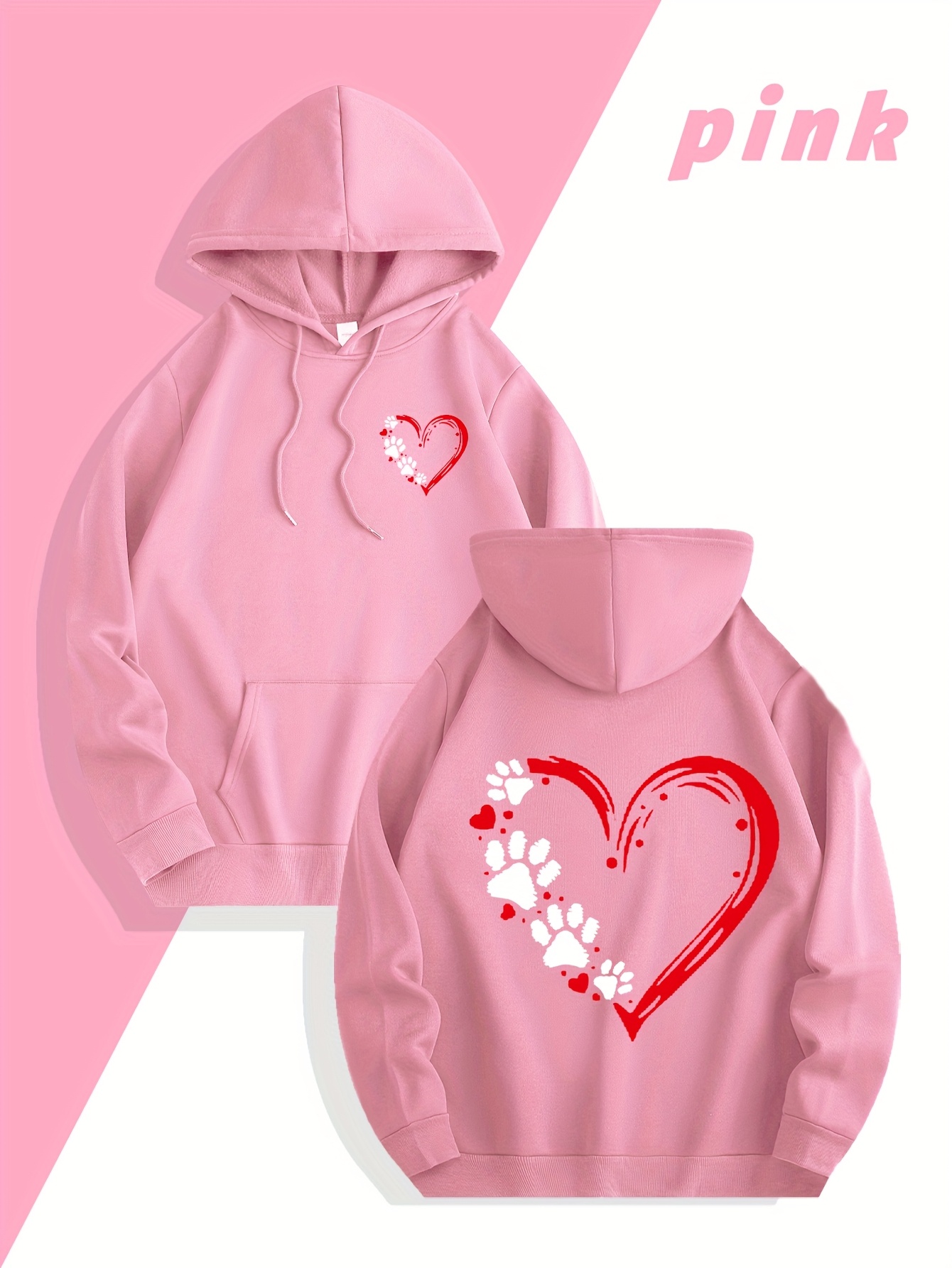 Streetwear Brand Hoodies - เสื้อสเวตเชิ้ตผู้ชายลายหัวใจแบรนด์สตรีทแวร์ฤดูใบไม้ร่วง/ฤดูหนาว, เสื้อฮู้ดดี้กีฬาแบบหลวมๆ สไตล์ลำลองสำหรับกิจกรรมกลางแจ้งสุดเท่