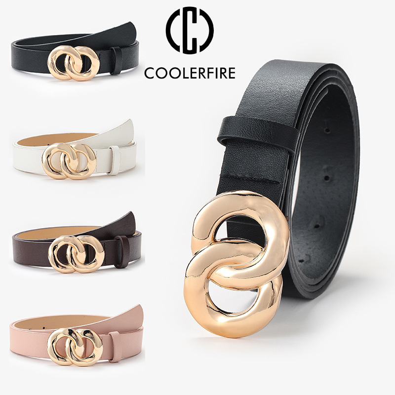 สีขาวสีดําสีน้ําตาลผู้หญิงกางเ - Off White Belt บทวิจารณ์และราคา