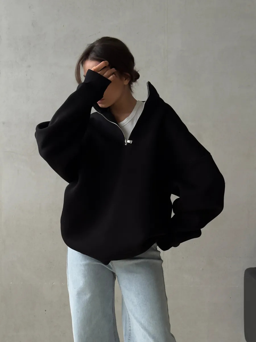 อเมริกัน Retro ครึ่งซิปตัวอักษ - Streetwear Brand Hoodies บทวิจารณ์และราคา