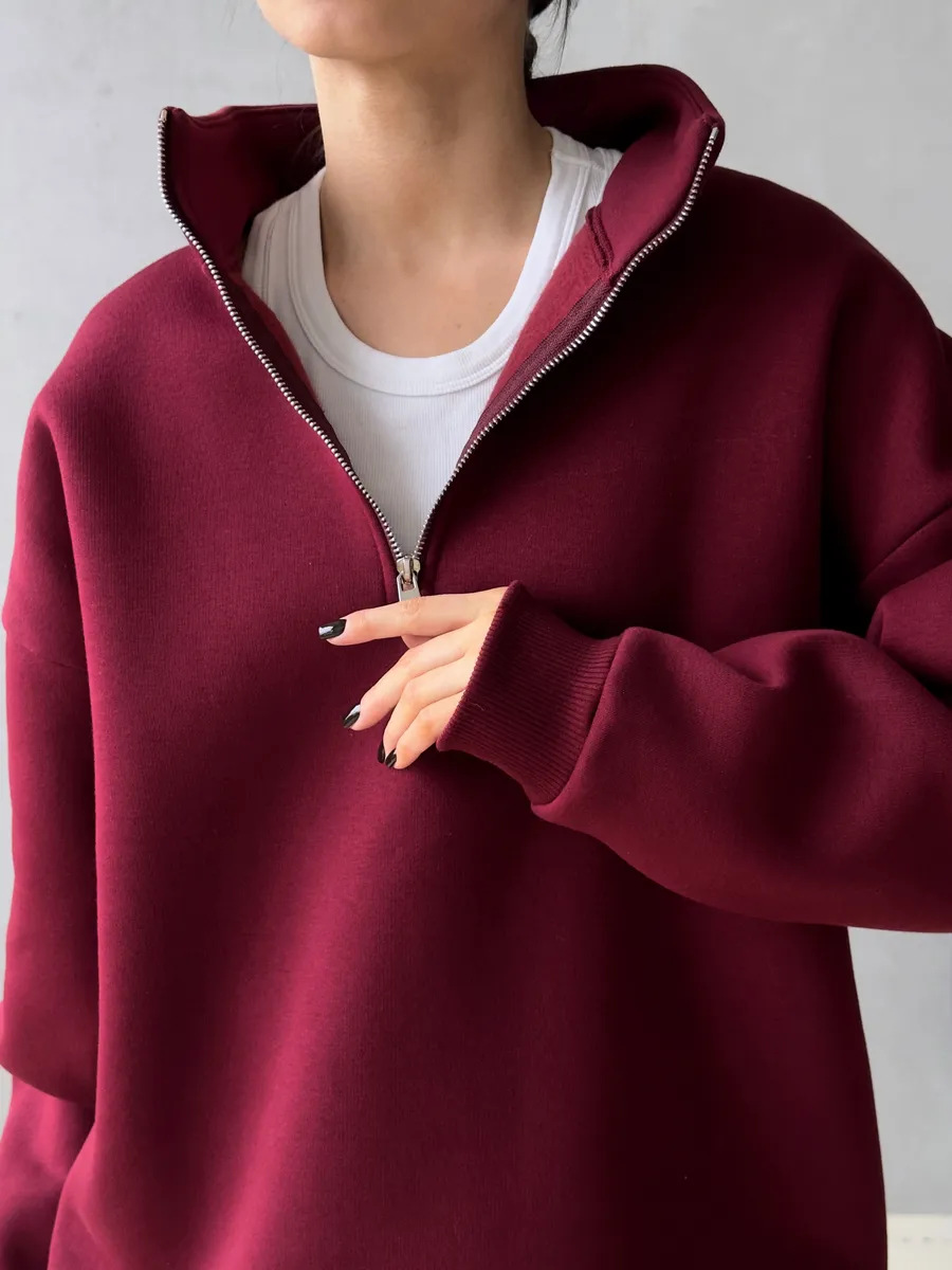 อเมริกัน Retro ครึ่งซิปตัวอักษ - Streetwear Brand Hoodies บทวิจารณ์และราคา