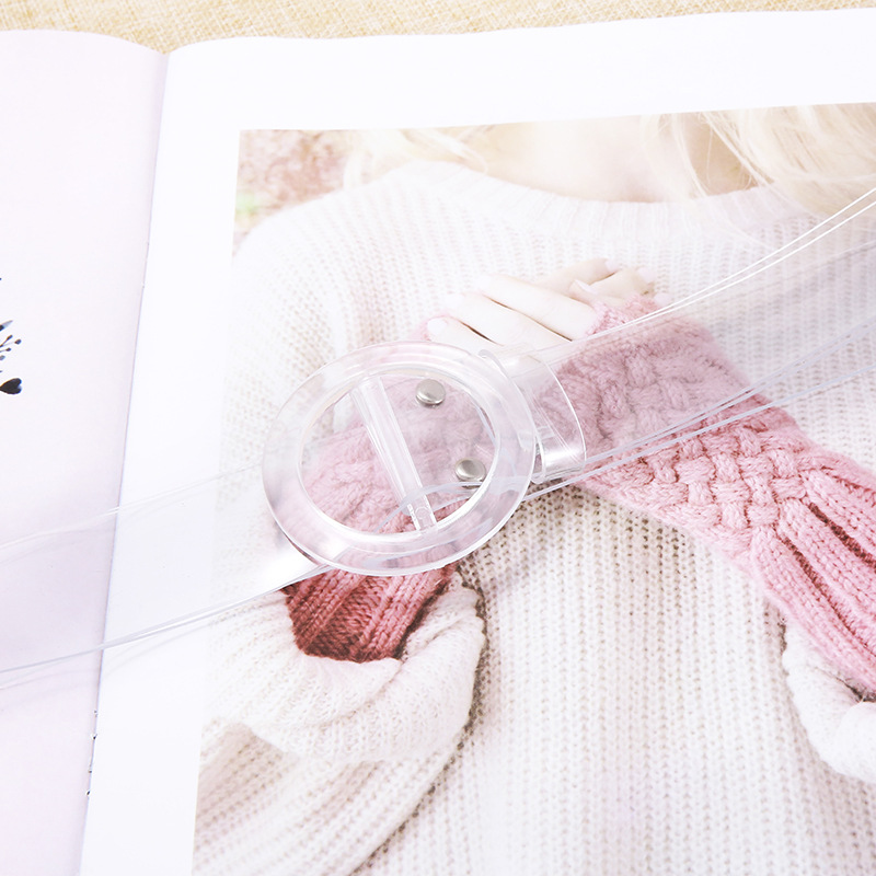ใหม่พลาสติกใสสี PVC วัสดุเข็มข - Off White Belt บทวิจารณ์และราคา